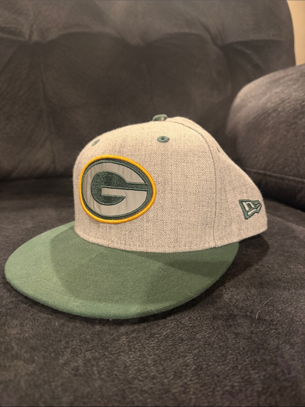 New Era Green & Gray Green Bay Packers Fitted Cap